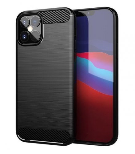 Obal pre iPhone 12 / iPhone 12 Pro | Kryt Carbon čierny