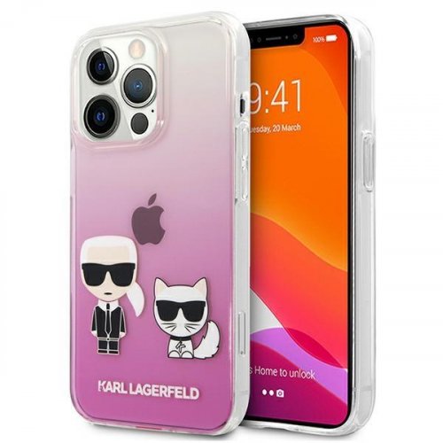 Obal pre iPhone 13 Pro | Kryt Karl Lagerfeld PC/TPU Ikonik Karl and Choupette KLHCP13LCKTRP