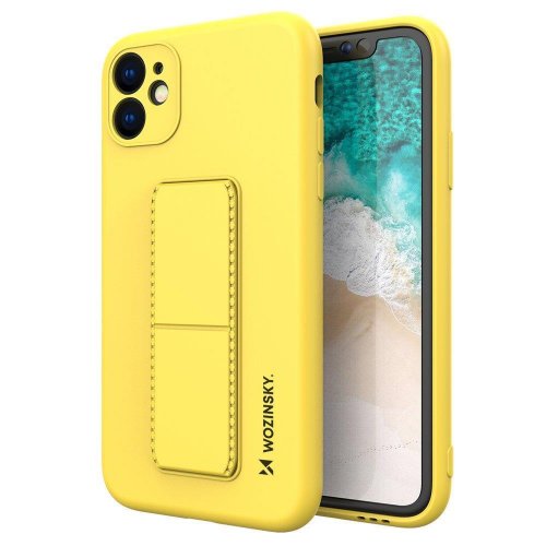 Obal pre iPhone 12 Pro | Kryt Wozinsky Kickstand silicone žltý