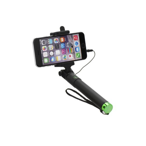 Selfie tyč Blun combo - 3,5mm jack green