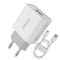 Nabíjačka do siete - WK Design WP-U57, Quick Charge 3.0, 18W + Dátový kábel Lightning 1m