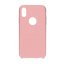 Obal pre iPhone X / iPhone XS | Kryt Forcell Silicone pink (s otvorom pre logo)