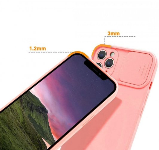 Obal pre iPhone 12 | Kryt Nexeri Silicone Camera Cover peach