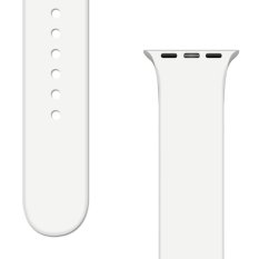 Remienky pre Apple Watch 4 / 5 / 6 / 7 / 8 / SE / Ultra (42 / 44 / 45mm) | Silicone Strap APS white