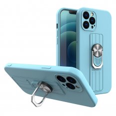 Obal pre iPhone 12 Pro | Kryt silicone ring light blue