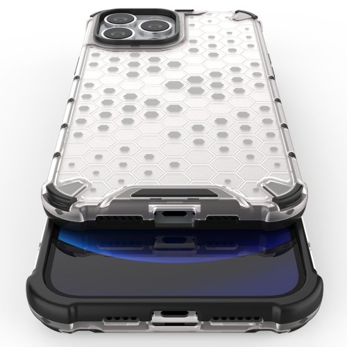 Obal pre iPhone 13 Pro Max | Kryt Honeycomb Bumper čierny