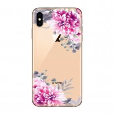Obal pre iPhone XS Max | Kryt FUNNY CASE white flowers