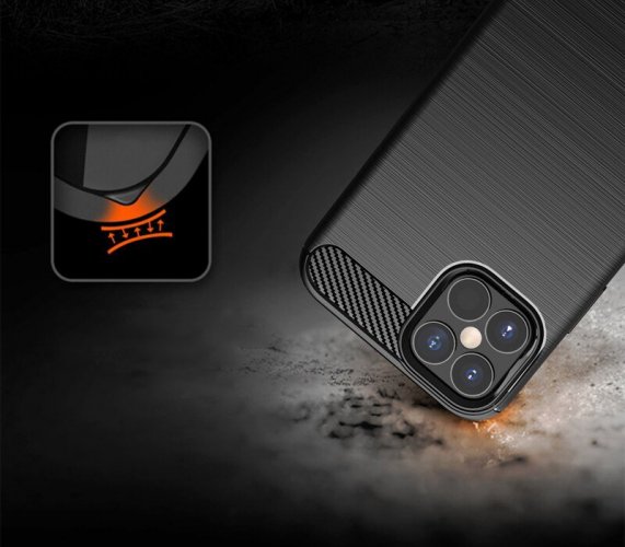 Obal pre iPhone 12 Pro Max | Kryt Carbon čierny