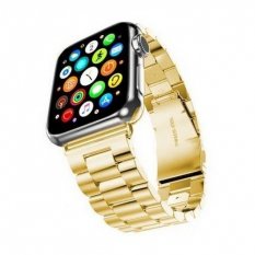 Remienky pre Apple Watch 4 / 5 / 6 / 7 / SE (42 / 44 / 45mm) | Mercury Metal zlatý