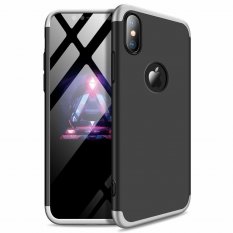 Obal pre iPhone XS Max | Kryt GKK 360 Full body black-silver