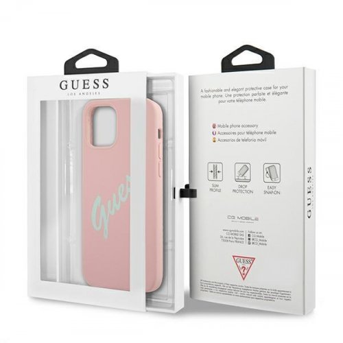 Obal pre iPhone 12 Pro Max | Kryt Guess Silicone GUHCP12LLSVSPG