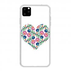 Obal pre iPhone 11 Pro Max | Kryt FUNNY CASE white heart