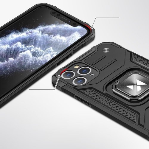 Obal pre iPhone 12 Pro Max | Kryt Wozinsky Ring Armor čierny