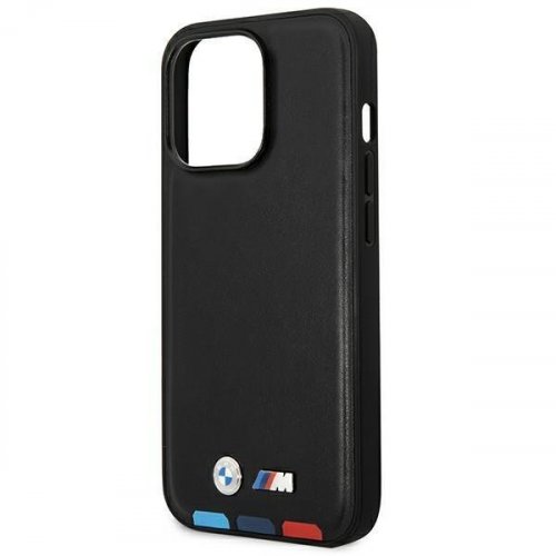 Obal pre iPhone 14 Pro | Kryt BMW BMHMP14L22PTDK Leather Stamp Tricolor Magsafe