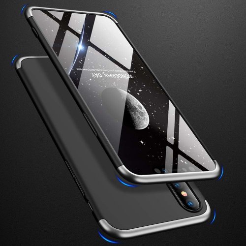 Obal pre iPhone XS Max | Kryt GKK 360 Full body black-silver