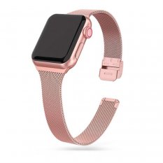 Remienky pre Apple Watch 4 / 5 / 6 / 7 / SE (38 / 40 / 41mm) | Tech-Protect Thin Milanese ružovo-zlatý