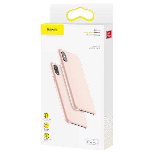 Obal pre iPhone XS Max | Kryt Baseus LSR Silicone pink