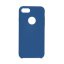 Obal pre iPhone 7 / iPhone 8 | Kryt Forcell Silicone dark blue (s otvorom pre logo)