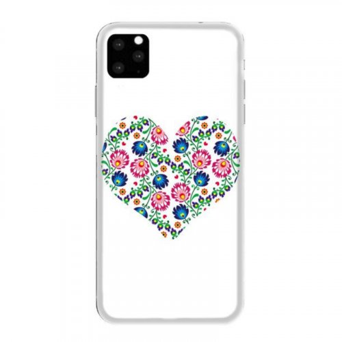 Obal pre iPhone 11 Pro | Kryt FUNNY CASE white heart