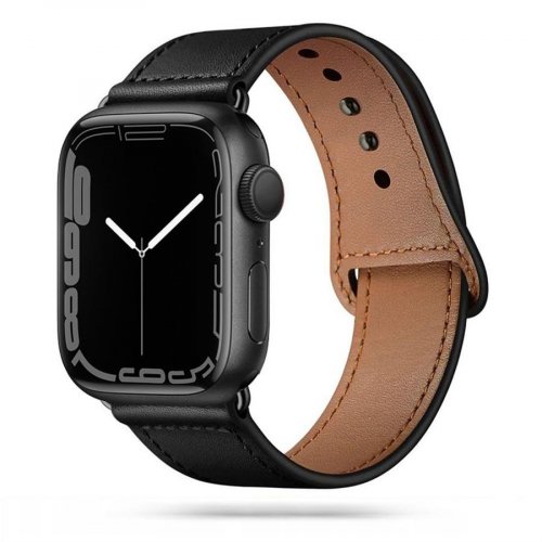 Remienky pre Apple Watch 4 / 5 / 6 / 7 / SE (42 / 44 / 45mm) | Tech-Protect LeatherFit čierny