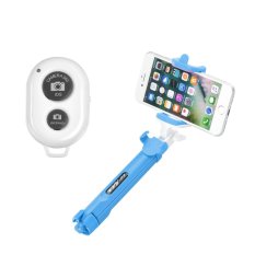Selfie tyč Blun bluetooth spúšť blue