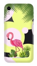 Obal pre iPhone XR | Kryt FUNNY CASE flamingo and flowers