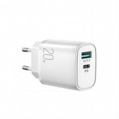 Nabíjačka do siete | Joyroom fast charger USB-A QC3.0 / USB-C PD 20W white (L-QP2011)