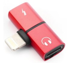 Redukcia Apple iPhone Lightning - 2 x Lightning červený