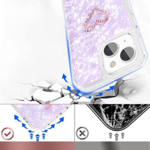 Obal pre iPhone 13 Pro | Kryt Kingxbar Epoxy Series case cover with original Swarovski crystals