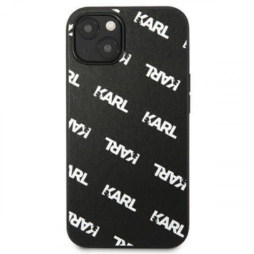 Obal pre iPhone 13 | Kryt Karl Lagerfeld KLHCP14SPGKLSKW brown Monogram Stripe