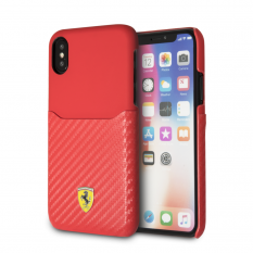 Obal pre iPhone X / iPhone XS | Kryt Original Ferrari FESPAHCPXRE RED