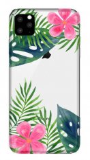 Obal pre iPhone X / iPhone XS | Kryt FUNNY CASE leaves and flowers