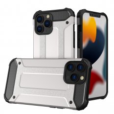 Obal pre iPhone 13 Pro Max | Kryt Hybrid Armor strieborný