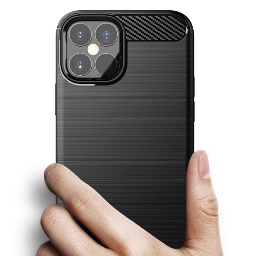 Obal pre iPhone 12 / iPhone 12 Pro | Kryt Carbon čierny