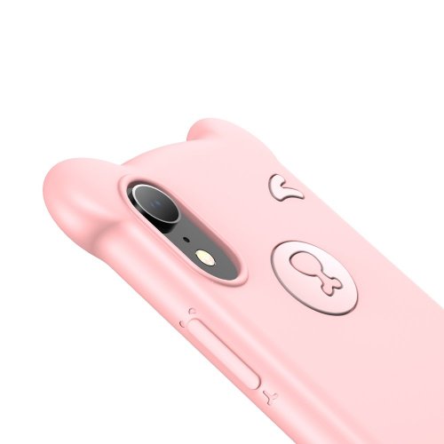 Obal pre iPhone XS Max | Kryt Baseus Bear pink
