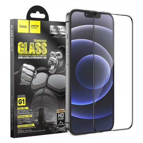 Ochranné tvrdené sklo pre iPhone 13 / iPhone 13 Pro / iPhone 14 | HOCO G1 alumina silica HD FLASH