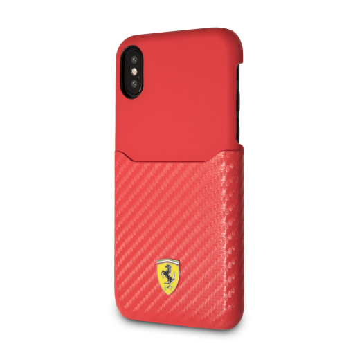 Obal pre iPhone X / iPhone XS | Kryt Original Ferrari FESPAHCPXRE RED