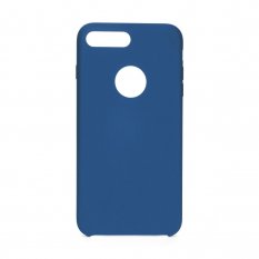 Obal pre iPhone 7 Plus / iPhone 8 Plus | Kryt Forcell Silicone dark blue (s otvorom pre logo)