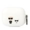 Obal pre AirPods Pro / AirPods Pro 2 | Karl Lagerfeld KLACAPSILKCW white